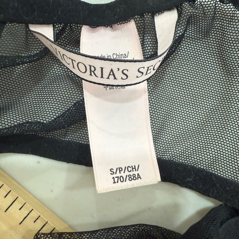 Victoria's Secret Nightgown Women's Short Sexy Sheer Negligee Black Size S/P - Picture 3 of 4